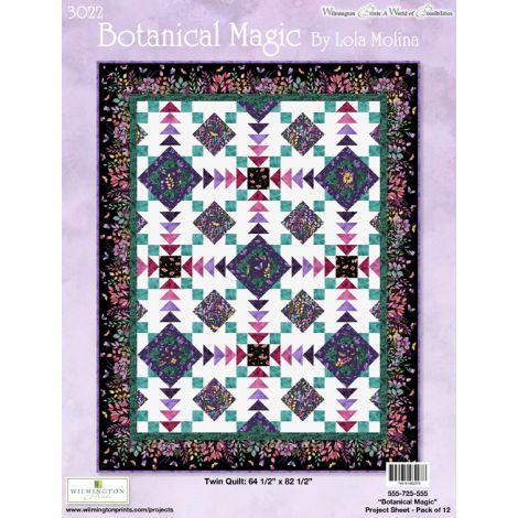 Botanical Magic (Twin Quilt White) Project