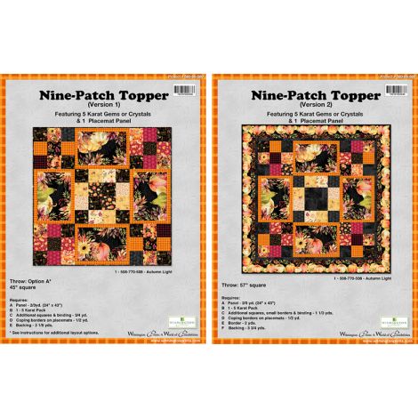 Gems, Jewels, & Crystals - Nine-Patch Topper Project - REVISED 7/5/23